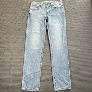 Oliver Logan Jeans 25 Womens Light Wash Distressed Button Fly Stretch